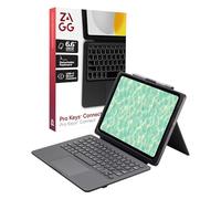 ZAGG Pro Keys Connect - Custodia per iPad Pro da 33 cm (M5)/(M4) con tastiera USB-C Direct Connect con trackpad, tasti retroilluminati staccabili, protezione contro le cadute da 2 m, cavalletto e