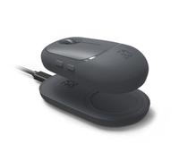 ZAGG Pro Mouse W/Wireless Charging Pad, Universale, Senza Batterie, Ricarica con l'Uso, Carbone