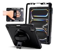 ZAGG Robusta custodia per tablet per iPad Pro 11" (M5)/Pro 11" (M4), protettiva, girevole a 360°, cavalletto integrato, a prova di caduta, ideale per aziende, magazzini e uso sul campo, nero