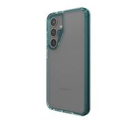 ZAGG Santa Cruz - Custodia per Samsung Galaxy S24, ultra sottile, trasparente con accenti di colore, rinforzata con grafene, resistente alle cadute, colore: blu acquamarina