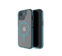 ZAGG Santa Cruz Snap Case for iPhone 16e/ 15/14/ 13 - Slim, 13ft Drop Protection, Wireless Charging Compatible, Graphene Strength, 70% Recycled Material, Anti-Scratch, Secure Grip, Clear, Retro Blue