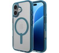 ZAGG Santa Cruz Snap Case rinforzato in grafene per iPhone 16 [6,1 pollici], compatibile con MagSafe, anti-ingiallimento, resistente ai graffi, design sottile, cover posteriore antiurto (Retro Blue)