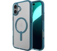 ZAGG Santa Cruz Snap Case Rinforzato in Grafene per iPhone 16 Plus [6,7 pollici], MagSafe Compatibile, Anti-Giallo, Resistente ai Graffi, Design Sottile, Shockproof (Blu Retro)