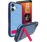 ZAGG Sedona - Custodia a scatto con cavalletto per iPhone 17, protezione contro le cadute (4 m), protezione multistrato, con pulsante fotocamera, custodia MagSafe per telefono con paraurti antiurto