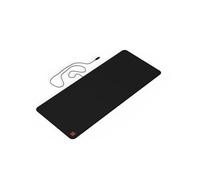 ZAGG Tappetino da Scrivania per Ricarica Wireless Rapida [10W] per tutti i dispositivi, cavo USB-C integrato, scanalature per penne, superficie premium, base antiscivolo (Nero)