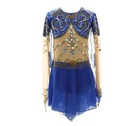 Zagitova Abito Da Pattinaggio Di Figura For Competizione Uniforme Da Squadra Personalizzata Con Strass For Ragazze Pattinaggio Su Ghiaccio Abbigliamento Girocollo(L)