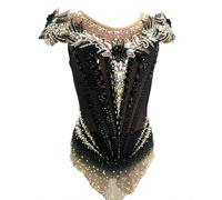 Zagitova Body da ginnastica ritmica for bambini, costume da ballo senza maniche for ragazze, abito da ginnastica for la competizione(XXXS)