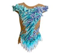 Zagitova Body da ginnastica ritmica for ragazze Abbigliamento da ginnastica artistica Abito da competizione di pattinaggio su ghiaccio(XXL)