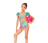 Zagitova Body da Ginnastica Ritmica Senza Maniche, Body da Danza Classica Con Strass, Costume Da Circo for Acrobazie(XXXS)