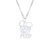 ZAGZIG Ins Hip Hop Semplice Uomo e Donna Lil Peep Mood Mouse Ciondolo Collana Perline Ciondolo Corda Charme Gioielli Regalo