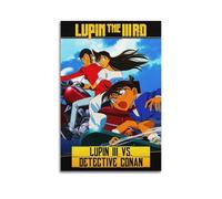 ZAHAABWS Poster decorativo da parete a tema anime Detective Conan, poster decorativo su tela, stampa moderna, per camera da letto, per camera da letto, 40 x 60 cm