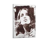 ZAHAABWS Poster decorativo da parete con la cantante Joan Baez, poster decorativo su tela, stampa moderna, per camera da letto, per camera da letto, 60 x 90 cm