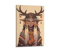 ZAHAABWS Poster decorativo da parete con ragazza druida, stampa artistica su tela, poster decorativo moderno per camera da letto, 20 x 30 cm