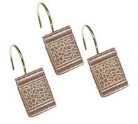 Zahari Home Sinatra Shower Curtain Hooks Pack of 12 Modern Classic Decorative Bathroom Decor Blush