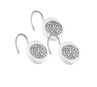 Zahari Home Sinatra Shower Curtain Hooks Pack of 12 Modern Classic Decorative Bathroom Decor White