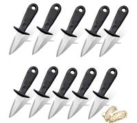 ZAHD 10 Pezzi Coltelli Professionali per Ostriche Oyster Knife Apertura ostriche Attrezzo per Aprire Le ostriche sgusciatore di ostriche Coltello per ostriche per ostriche, crostacei, cozze (10)