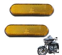 ZAHD 2 Pezzi Catarifrangenti Riflettore Rettangolari Moto Bicicletta Rotondo riflettore Riflettore Rettangolari Giallo Riflettore per Rimorchio Rettangolari Posteriore Per moto e biciclette (Arancio)