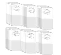 ZAHD 200 Pezzi Le Etichette Display Pieghevoli Etichette Trasparenti Per Appendere Gancio Adesivo Plastic Hooks Large Linguette Per L'Esposizione Del Negozio Di Casa Dell'Ufficio (foro rotondo)