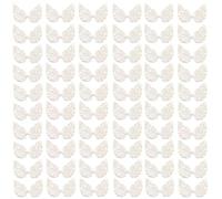 ZAHD 60 PCS Paillettes Ali di Angelo Glitter Ornamento Dell'ala Patch Di Ali D'angelo vestiti toppe per applicazioni a forma di ali di angelo bianche ali d'angelo glitterate per fai da te (Bianco)
