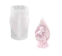 ZAHD Stampo a Forma di Ala d'Angelo per Candele Stampi Stampo in silicone 3D a forma di ala d'angelo Stampi per realizzare della famiglia Vergine Maria candele, aromaterapia, saponi, cerotti, resine