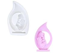 ZAHD stampo in silicone per presepe stampo silicone natività Stampi in silicone Madre Maria Stampi per candele in silicone a forma di Vergine Maria 3D Stampi in silicone per candele Maria