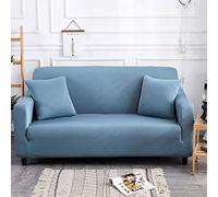 ZAHHYG Copridivani Due Postii Semplicità Celeste Copridivano Elasticizzato Universale Telo Divano Protettiva Antiscivolo Divano Lavabile per Gatto Cani (145cm-185cm)