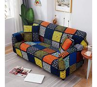 ZAHHYG Copridivano 4 Posti ElasticizzatoScacchi Colorati Copri Divano Elastico Moderno Universale Telo Divano Protettiva Antiscivolo Divano Lavabile per Gatto Cani (235cm-300cm)