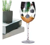 Zahoken Bicchieri di Natale, Bicchieri da vino per le vacanze,Bicchiere da vino rosso in natalizio con stelo - Decorazione natalizia in, divertente centrotavola da tavolo per, champagne, succo