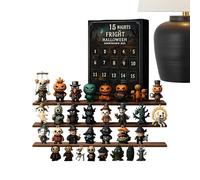 Zahoken Calendario horror per conto alla rovescia, 31 notti di paura, decorazioni per Halloween, decorazione per la casa per tavolo, camino, porta, ingresso bambini, finestra degli amici, soggiorno