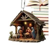 Zahoken Ciondolo per presepe, ornamenti per presepe per albero di Natale | Decorazione per albero di Natale con - del ' di, pendente del in acrilico 3D, ornamento