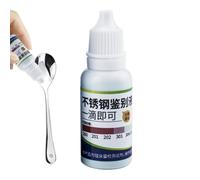 Zahoken Liquido di Test per Acciaio Inossidabile | Reagente Controllo Utensili Cucina 15 ml - Reagente Per Analisi Di Sanitari, Agente Portatile Di Rilevamento Per Acciaio Inossidabile