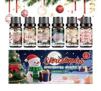 Zahoken Oli Profumati Natalizi,Olio Profumato per Candele 6 Pezzi - Aromaterapia Rilassante per Sapone Casa Camera da Letto Soggiorno Interno Feste Natalizie Adulti