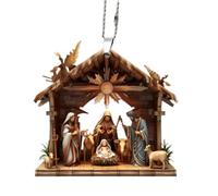 Zahoken Ornamenti per presepe, Ornamenti per presepe di Natale - Decorazione a Nascita di Gesù - del 'albero di Natale, pendente del in acrilico 3D, ornamento commemorativo festivo per