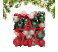 Zahoken Set Di Palline Per Albero Di Natale | Decorazione A Appendiabile - Pendente Appendibile Festivo Decor 50 Pezzi Per Festeggiamenti