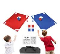 Zahoken Set Gioco Cornhole Outdoor | Giochi da per il Lancio di Cornhole - Comprende 6 Sacchetti di Fagioli, Tavola Giocattolo 58x51 cm per Spiaggia Giardino Cortile Interno Patio Campeggio Parco