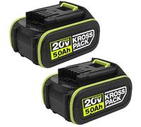 ZahoTse Batteria di ricambio 20 V MAX per Worx (solo batteria), accessorio per utensili elettrici senza fili per Worx, WA3016 / WA307 / WU535 agli ioni di litio (5000 mAh, confezione da 2)