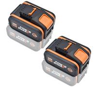 ZahoTse Batteria di ricambio da 20 V per Worx (solo batteria), accessorio per utensili elettrici senza fili per Worx, WA3551 /WA3553/35514/WA3551.1 agli ioni di litio (4000 mAh, confezione da 2)