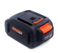ZahoTse Batteria di ricambio da 40 V per Worx (solo batteria), accessorio per utensili elettrici senza fili per Worx, WA3551 /WA3553/35514/WA3551.1 agli ioni di litio (2000 mAh, 1 confezione)