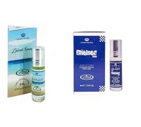 Zahrat Hawaii & Chelsea, olio profumato concentrato, roll-on da 6 ml, confezione da 2, lunga durata, senza alcol, per uomini e donne, fragranza floreale esotica ed elegante al muschio