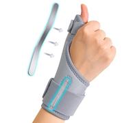 ZAHRVIA Tutore Pollice Destro e Sinistro Regolabile, Tutore per il pollice morbido e traspirante，Sollievo il Dolore della Tendovaginite Radiale, del Dito a Scatto (Grigio)