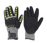 ZAICOLER 1 Paio di Guanti Lavoro di Sicurezza, Sottili Leggeri, In Nitrile, con Palmo Sabbioso Ottima Presa e Manovrabilità Guanti Giardinaggio con Protezione Taglio Abrasione (XL)