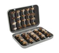 ZAICOLER 40 Pezzi Esca per Pesca a Mosca Esche per Insetti Esca Artificiale con Gancio per Pesca in Acqua Dolce e Salata Acciaio Ad Alto Tenore di Carbonio