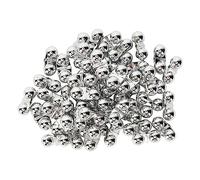 ZAICOLER 50 Pezzi Perline da Pesca in Metallo a Doppio Sonaglino con Plastica, Perline Attrattive da Pesca Anti Erosione e Antiusura con Foro da 2 Mm, Ideali per Attirare i Pesci (SILVER)
