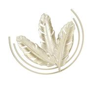 ZAICOLER Abbatti Murali Dorati, Moderni Decorazioni per Pareti Murali Minimalista per le Foglie di Ferro Decorazioni Appesa a Parete in Metallo Oro Sculture per Soggiorno, Camera da Letto, Cucina, (B)