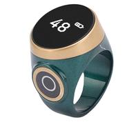 ZAICOLER Anello Contatore Intelligente con Controllo Touch, Display LCD a Forma di Anello, Resistente all'Acqua e Batteria da 3 Mesi, Regolabile per Il Conteggio Industriale del Fitness (Green)
