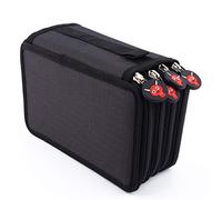 ZAICOLER Astuccio Grande, 72 Inserti Astuccio per Penne Multistrato di Grande capacità Astuccio per Cosmetici Astuccio per Penne Astuccio Nero per Ufficio Scolastico Universitario