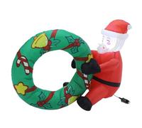 ZAICOLER Babbo Natale Gonfiabile con Luci LED Luminose,Ventose, Robusto Soffiatore Decorazioni Natalizie in Poliestere 190t Spesso e Resistente All'acqua Cerniera Facile (Spina europea 220-240v)