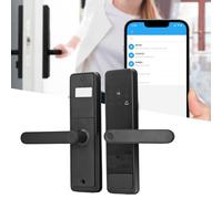 ZAICOLER Blocco della Porta per Impronte Digitali, Blocco con Blocco della Serposa con Blocco Senza Chiave per un Furto per lo Spessore della Porta 30 a 100 Mm per Porta in Legno, Porta