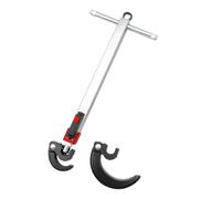 ZAICOLER Chiave Telescopica per Lavabo, Chiave per Rubinetto Lavello in Acciaio Cr V, Strumento Idraulico Regolabile con Ganascia Girevole a 180, Ideale per attività Idrauliche, 10-17 Pollici