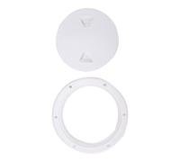 ZAICOLER Copertura per Boccaporto della Piastra di Coperta, Copertura per Superficie Antiscivolo Bianca Rotonda, con Fori Preforati dal Design Separato per L'Accesso Marittimo di Yacht per Barche